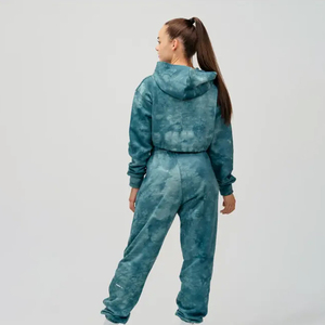 Conjunto de Sudadera con Capucha y Pantalones de Invierno Cortavientos de Moda, Estilo Tie Dye Sólido, Chándal para Hombre y Mujer con Diseño Estampado - Product Image 6