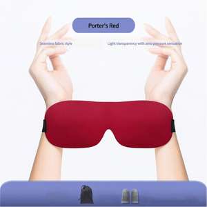 Masque de sommeil en coton tricoté avec sangle élastique personnalisée, doux, pour les yeux, voyage, blocage de la lumière 3D - Product Image 4