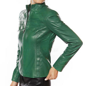 Servicio OEM venta al por mayor chaqueta de cuero de las mujeres 100% chaquetas de cuero genuino para las señoras hechas en Pakistán - Product Image 6