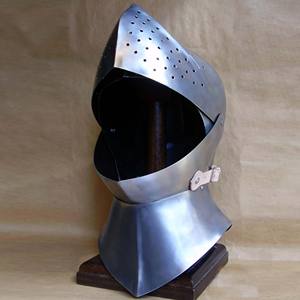 หมวกเกราะป้องกันยุคกลางหมวกเกราะทำมือแบบจำลองตัดตายเกราะโลหะสำหรับประวัติศาสตร์ reenactments และ collectors - Product Image 3