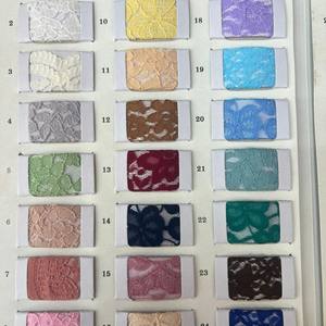 Belle dentelle Rachel de 44 pouces de largeur avec une grande variété de tissu en polyester de 48 couleurs étonnantes prêt pour l'expédition immédiate - Product Image 3