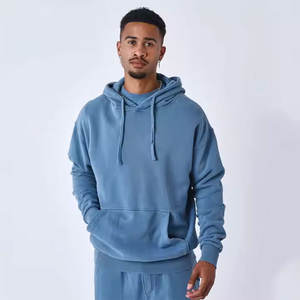 Sudadera con capucha de gran tamaño para hombre 2025, forro polar teñido liso, transpirable, ropa de calle de alta calidad para invierno al aire libre - Product Image 2