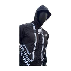 Cortavientos de nailon negro con logotipo personalizado OEM, ropa informal ligera y cómoda de verano para senderismo, protección para días lluviosos a cuadros - Product Image 2