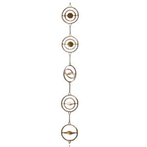 Fabricant de chaîne de pluie en cuivre pur faite à la main pour le jardin 8.5ft 15 tasses en métal fleur tulipe tasses chaînes de pluie avec gouttière - Product Image 3