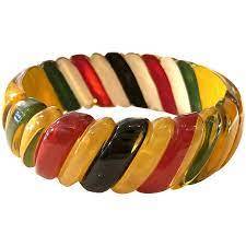 New Vintage Trendy Wooden & Resin <b>Bangle</b> <b>Bracelets</b> Design Hexagon Shape Yellow Resin Inlay Unisex Fashion Jewelry Wedding Woman - Product Image 5