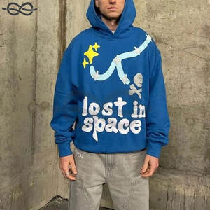 Oem Hip Hop Hombres Campus Gótico Harajuku Casual Sudadera Streetwear Moda Unisex Moda Puff Impresión Sudadera con capucha de gran tamaño - Product Image 6