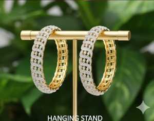 Trendy American Diamond High Gold Polish Full Stone 2 Brazaletes Set Elegante fiesta desgaste joyería para mujeres bodas y celebraciones - Product Image 1