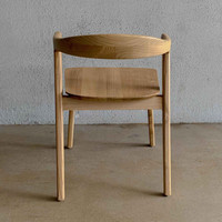 Chaise Bok en teck massif, chaise de salle à manger moderne pour restaurant, imperméable pour une utilisation en intérieur et en extérieur