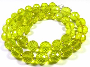 Collier en verre de quartz hydro, couleur citron, coupe facettée, 9-12 mm, 18 pouces, haute qualité, pour la fabrication de bijoux - Product Image 6