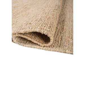 พรมปูพื้นสีเบจและสีน้ำตาลทำมือจากเส้นใยปอกระเจาและป่าน รุ่น Nomadic Threads ลายทอเรียบ PKJT-108 สำหรับตกแต่งห้องนั่งเล่นในบ้าน - Product Image 2