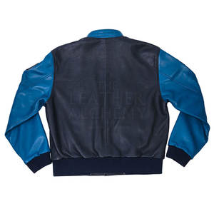 Chaqueta Universitaria de Cuero para Hombre de Alta Calidad, Diseñada para Mantenerte Abrigado y con Estilo Durante las Temporadas de Otoño e Invierno - Product Image 4