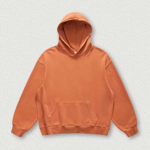 Fabricant de veste à capuche en coton éponge épais personnalisée style vintage délavé à l'acide avec épaules tombantes pour hommes - Product Image 2