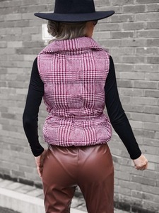 เสื้อแจ็กเก็ตแขนกุดสำหรับผู้หญิง, เสื้อแจ็คเก็ตแขนกุดบุคอตตอนสำหรับฤดูหนาว - Product Image 2