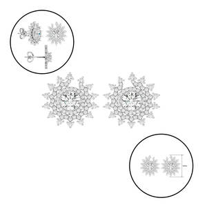 Meilleure Offre sur la Dernière Collection : Boucles d'Oreilles en Or Blanc 10K avec Diamant de Laboratoire de 2,97 ct, Magnifique Pièce Provenant d'un Fournisseur Indien - Product Image 3