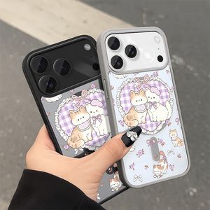 Custodia per iPhone 17 Pro / Pro Max in TPU morbido con design a cuore e fiori bianchi, unisex - Product Image 3