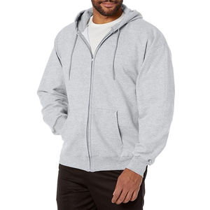 Sweats à capuche zippés en coton biologique unisexe personnalisé imperméable StreetwearSweat à capuche zippé complet Sweat à capuche en polaire pour hommes avec fermeture éclair - Product Image 1
