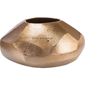 Customized Shape And Logo Available High Grade Gold Plated Unique Fancy Designer Top Quality Metal Flower Vase <b>Supply</b> From India - Product Image 6