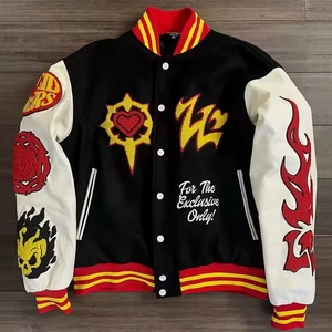 Venta al por mayor Varsity Chaquetas Letterman Transpirable Bordado Parche Logotipo Personalizado Universidad Chaqueta Juvenil - Product Image 3