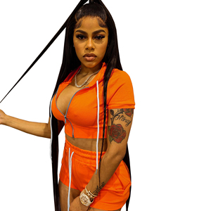 เซ็ตกางเกงขาสั้น2ชิ้นสำหรับ2025ชุดครอปโยคะแบบบู๊ทสีพื้นชุดวิ่งสำหรับเล่นกีฬาออกแบบได้ตามต้องการฤดูร้อน - Product Image 2