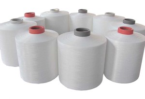Premium NE 30s/1 <b>100</b>% Virgin <b>Polyester</b> Spun <b>Yarn</b> High Tenacity Eco Friendly Knitting OE Technics Raw White for Textile - Product Image 2