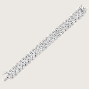 14 kt <b>white</b> gold tennis <b>bracelet</b> lab grown diamonds round pear marquise DEF color VVS VS clarity 20gram bulk export OEM supplier - Product Image 4