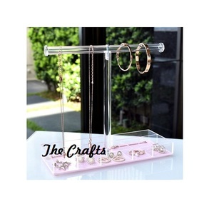 Support de bijoux en acrylique transparent avec support d'anneaux de collier de boucle d'oreille pour le stockage de bijoux aux prix de gros - Product Image 5