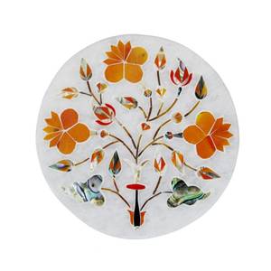<b>Marble</b> And Carnelian Coaster Set 4.5 Inch Coffee Tea Drink Coasters Gift Set - Product Image 3