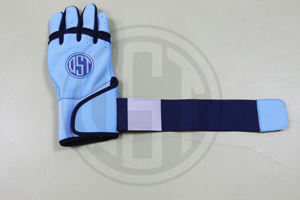 Gants de frappe de baseball/softball QST Catcher pour droitiers, en cuir, doigts entiers, longue sangle de poignet, poignet en néoprène, ajustement facile, personnalisé - Product Image 5