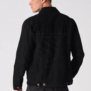 Chaqueta de Mezclilla Personalizada para Hombre, Estilo Urbano, Cuello Alto, Transpirable, de Algodón/Poliéster, Cómoda para el Invierno - Product Image 2