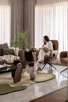 Tapis moderne fait main en laine de Nouvelle-Zélande de qualité supérieure, à poils longs, tufté à la main, avec envers en latex, motif fluide, doux, anti-taches et anti-chute de poils