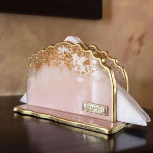 Porte-mouchoirs en résine attrayant de qualité fait à la main porte-mouchoirs décoratif fabriqué à la main pour salle à manger cuisine utiliser boîte de rangement de serviettes - Product Image 5