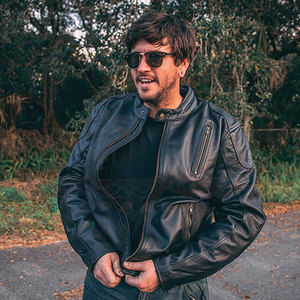 Chaqueta de carreras de moto de Cuero 100% para hombre, transpirable, a prueba de viento, logotipo trasero de alta calidad, ropa deportiva impermeable, talla XL - Product Image 2