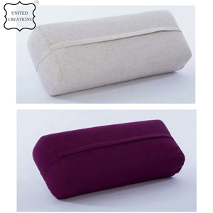 Coussins de traversin de yoga écologiques Traversins de yoga rectangulaires en coton et lin Traversins ronds - Product Image 5