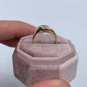 Bague de fiançailles personnalisée en or 10K/14K/18K jaune/blanc/rose, taille marquise, diamants cultivés en laboratoire, certifiée IGI, unisexe tendance - Product Image 4