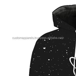 Custom Embroidery <b>Hoodie</b> Men 3D Logo Winter Fleece Sublimation Print 100% <b>Polyester</b> Windproof & Breathable OEM ODM Manufacturer - Product Image 3