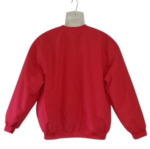 Chaqueta deportiva roja para hombre con cuello en V Windshell con cuello levantado bordado de tela de lona a prueba de viento e impermeable - Product Image 2