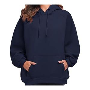 Sweat à capuche femme surdimensionné de haute qualité | 2025 pull à capuche en coton personnalisé automne hiver conception grande taille - Product Image 3