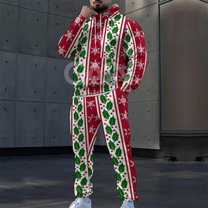 Marca privada Jogging Wear Chándales de Navidad Hombres Custom Jogger Christmas Chándal Set con logotipo personalizado - Product Image 2