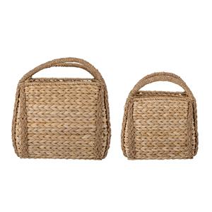 Lot de 2 paniers robustes en jacinthe d'eau tressée, faits à la main, pour rangement, vente en gros, écologiques, fabriqués au Vietnam - Product Image 3