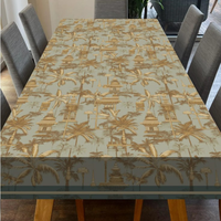 Nappes en coton mélangé tissé pour le Nouvel An |   Housse de table de Noël imperméable multi-tailles pour décorations de fêtes