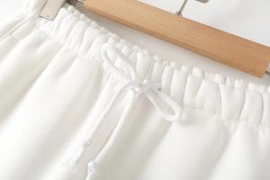 Conjunto de ropa deportiva de 2 piezas con cremallera de algodón para mujer, pantalones holgados por encima de la rodilla y Top corto con capucha, trajes de chándal para mujer - Product Image 5