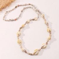 Collier de perles de coquillage authentique fait à la main colliers de femmes minimalistes avec des perles de coquillage naturel