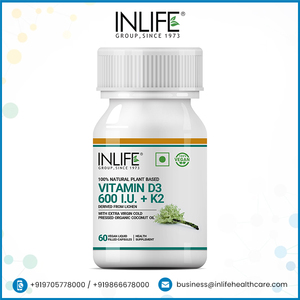 Capsules de vitamine D3 K2 à base de plantes de qualité supérieure dérivées de lichen pur pour le soutien holistique de la santé des adultes - Product Image 2