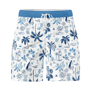 Shorts de sport pour homme personnalisés avec logo, en polyester respirant à séchage rapide, taille élastique avec cordon de serrage, pour l'entraînement et la plage - Product Image 2