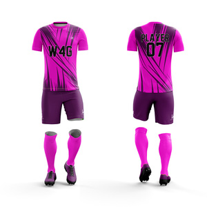 เซ็ตเสื้อฟุตบอลขาสั้นสำหรับผู้ชายชุดเสื้อคอกลมแขนครึ่งคอแบบแห้งเร็วผ้าโพลีเอสเตอร์100% เป็นมิตรกับสิ่งแวดล้อมป้องกันแบคทีเรียน้ำหนักเบา - Product Image 1