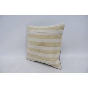 Ikat หมอนขนสัตว์เย็บปะติดปะต่อกันลายละเอียด14x14นิ้วตกแต่งหรูหราเน้นสำหรับห้องนั่งเล่นโซฟาทอเทคนิควินเทจ - Product Image 4