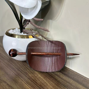 High Quality Western Genuine Leather Women <b>Barrette</b> <b>Clips</b> New Handcrafted Tooled Leather Vintage <b>Hair</b> Stick Sunflower <b>Hair</b> Stick - Product Image 6