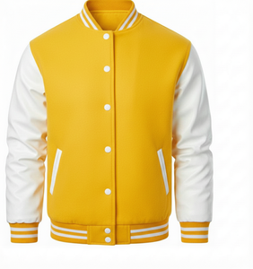 Chaqueta Universitaria de Béisbol Bordada en Chenilla de Poliéster/Algodón con Logotipo Personalizado OEM, Chaqueta Formal de Lona Satinada Vintage para Hombre - Product Image 2