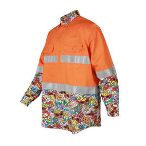 Vêtements de travail en gros, chemise et pantalon cargo haute visibilité, tissu uniforme, vêtements de travail en 2 pièces avec bande réfléchissante - Product Image 6