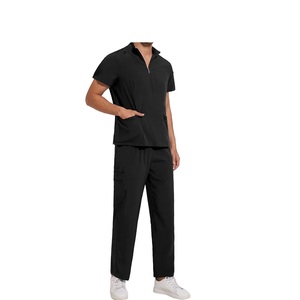 Ensemble de gommages médicaux OEM CleanWear bleu résistant à l'eau de Javel soins de santé gommages médicaux unisexe vente en gros ensemble d'uniformes de gommage médicaux - Product Image 1